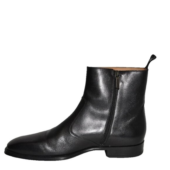 New! Magnanni Logan Zip Ankle Boot Black Size 10 25913 DD483